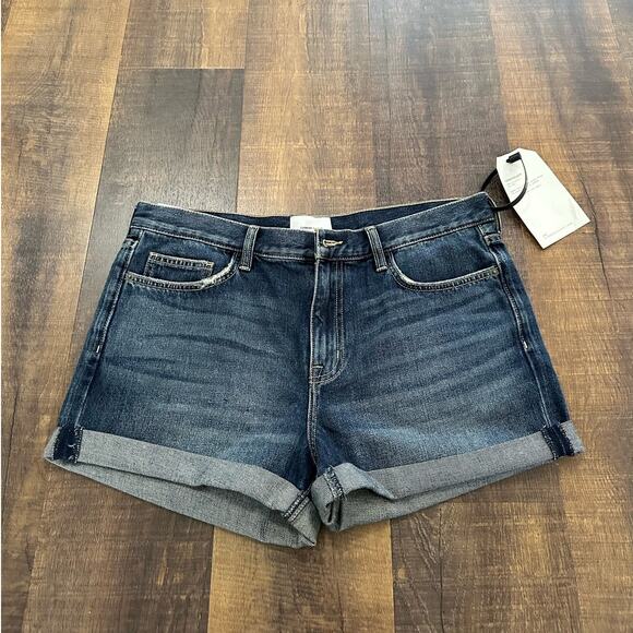 NWT Current Elliott The Boyfriend Rolled Denim Shorts Size 31 - Picture 10 of 11